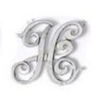 JK Thirty-One  Silvertone Monogram Necklace  Letter “H”